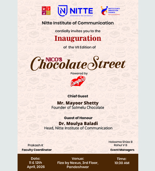 Nitte Chocolate Street 2026